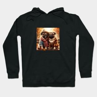 Pug Dog Friends Hoodie